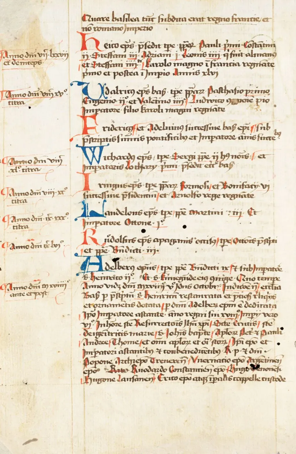 Notiz zur Basler Münsterweihe 1019 in Blauensteins Bischofschronik