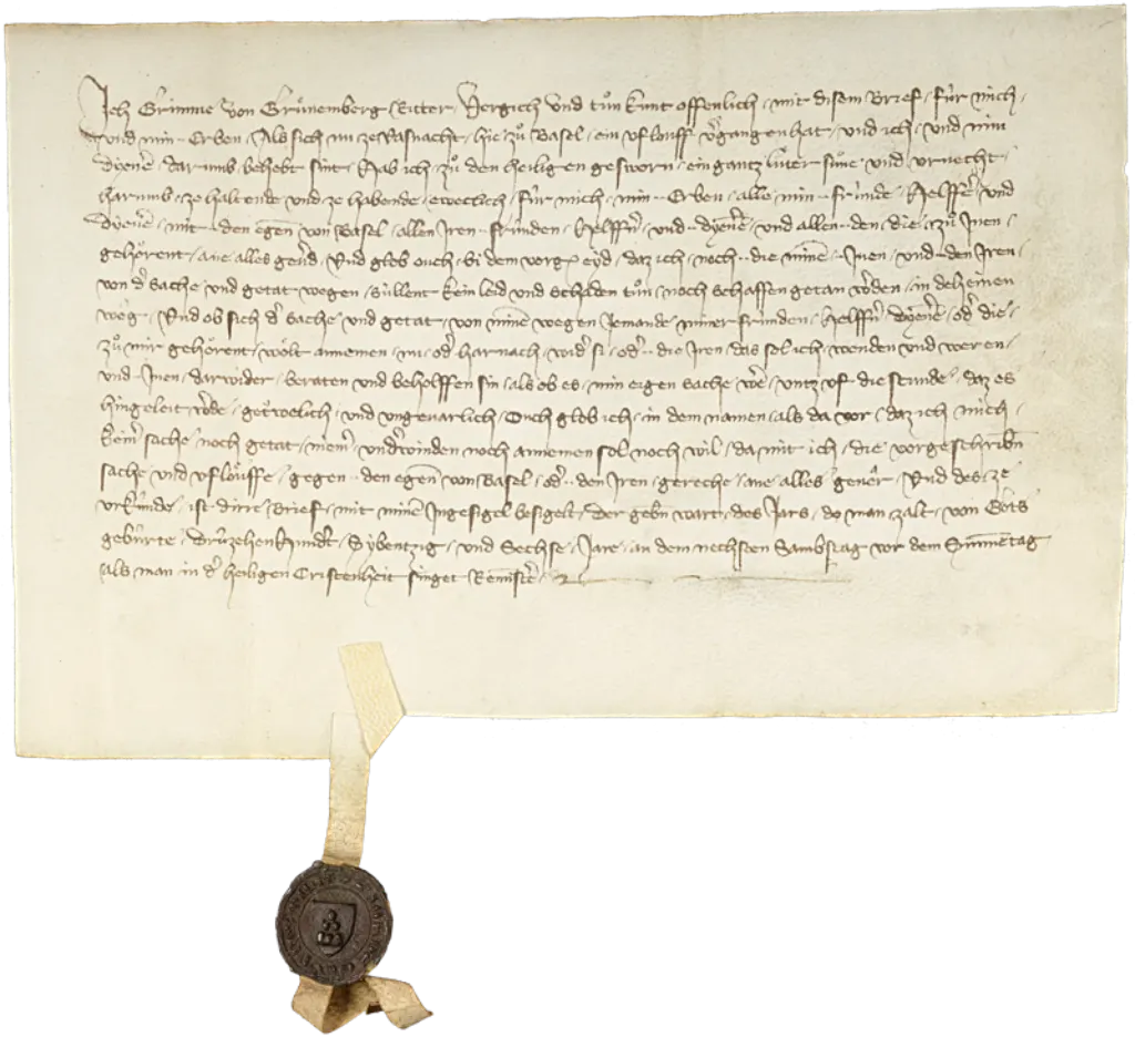 Urfehde-Urkunde vom 8. März 1376