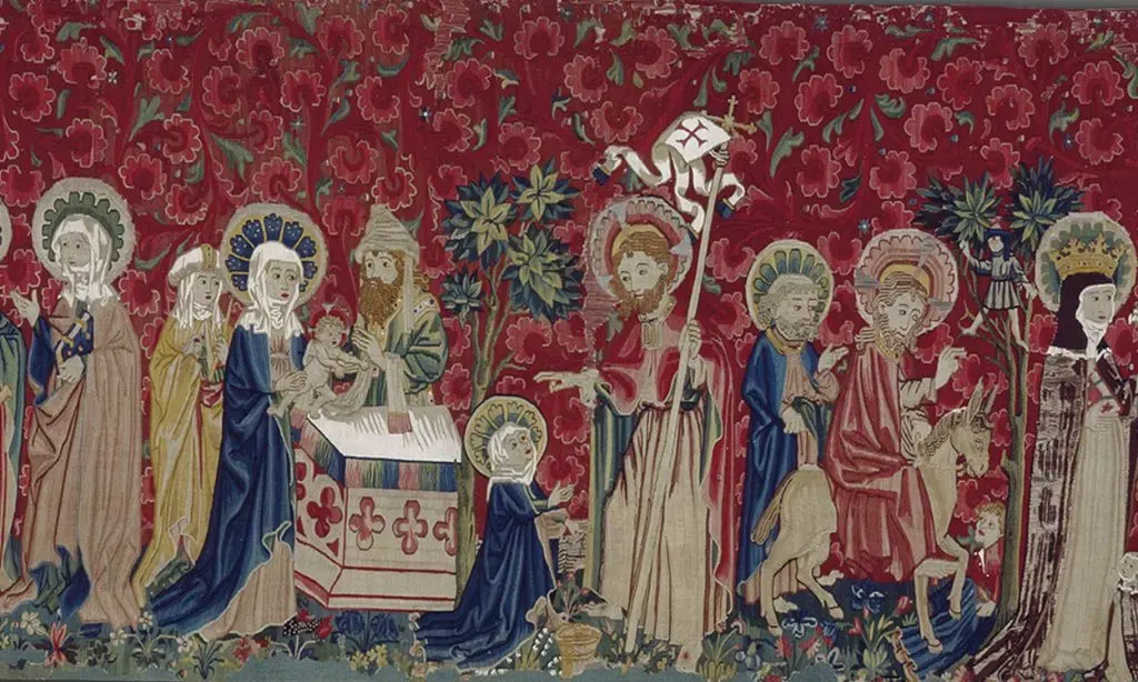 Detail aus dem Altarbehang des Kloster Klingental, ca. 1450